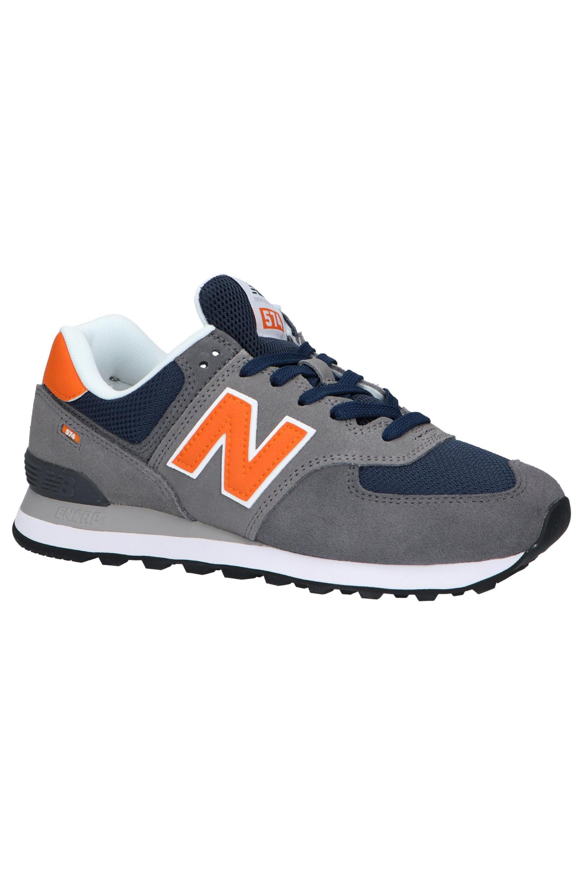 Sneakers uomo 574 Classic grigio e arancio 2/5