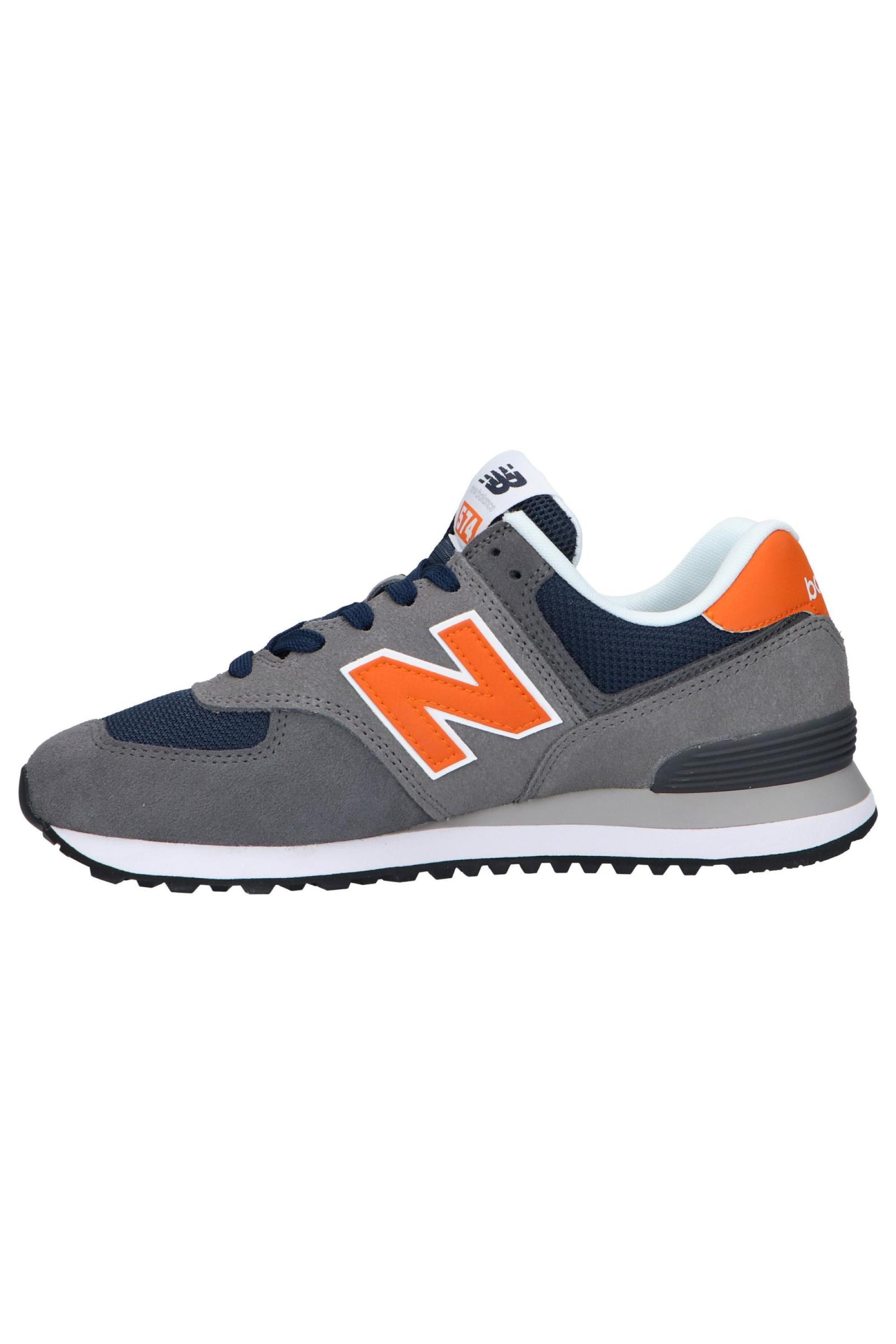 Sneakers uomo 574 Classic grigio e arancio 4/5