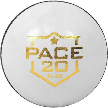 DSC Pace 20 Cricketball aus Leder | Farbe: Weiß | Größe: Standard