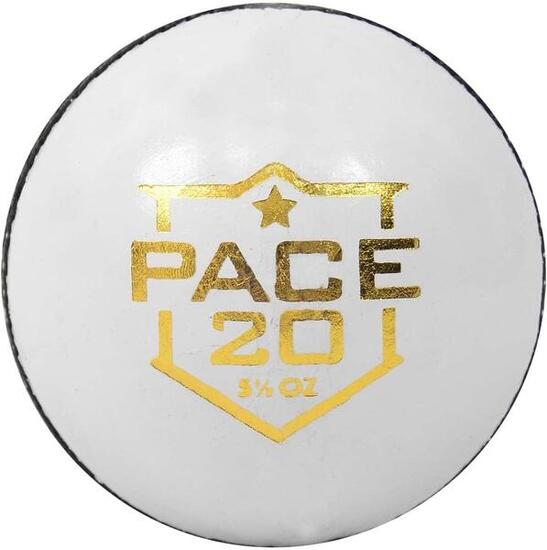 DSC Pace 20 Cricketball aus Leder | Farbe: Weiß | Größe: Standard