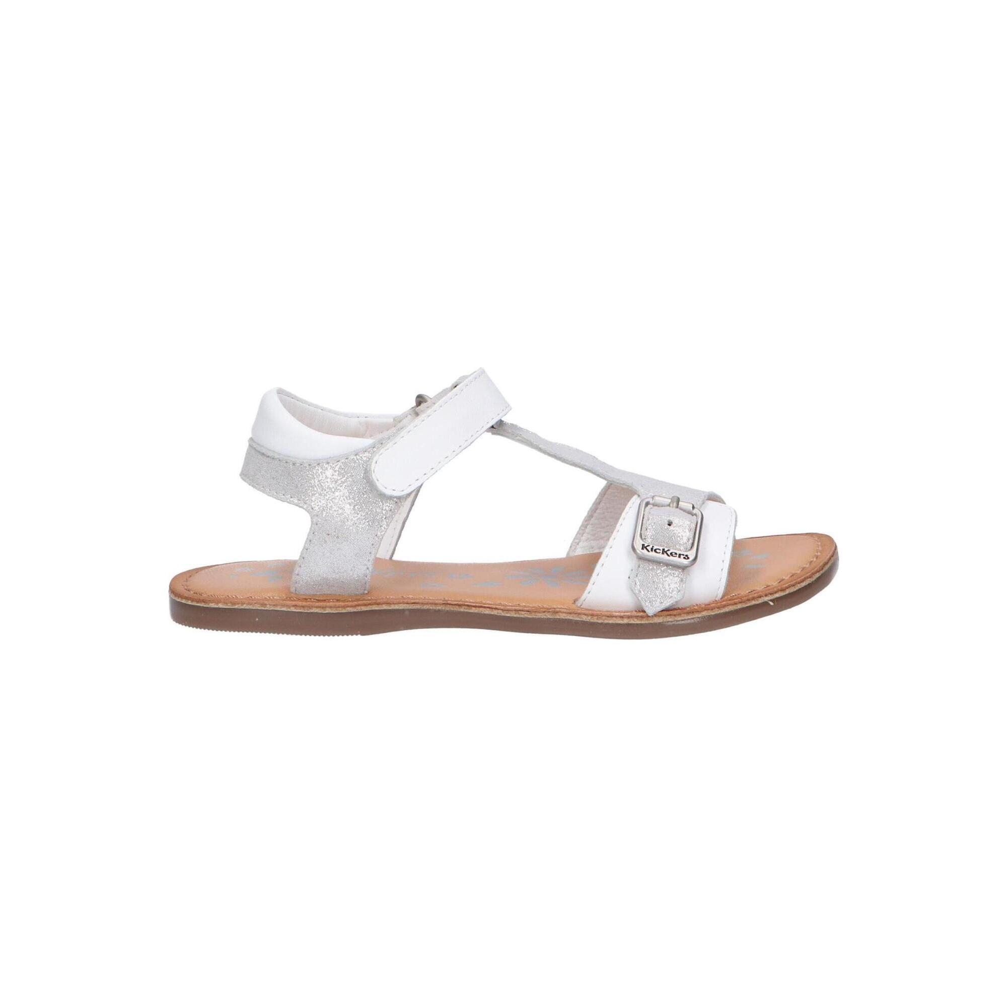 Kickers - Sandales Fille Kickers Diazz - Sandales - Blanc|gris - 34 - Decathlon