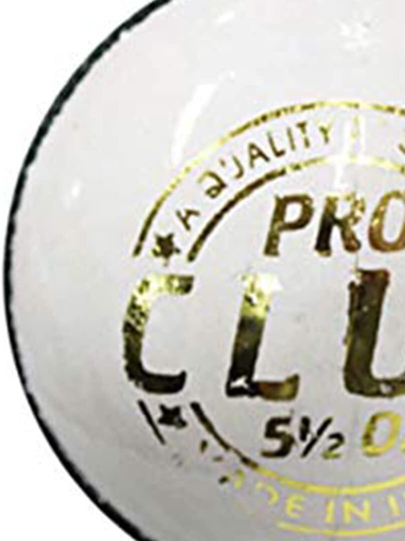 DSC Pro Club Cricketball | Farbe: Weiß | Größe: Standard | Für Herren und Jungen 4/5