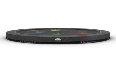 Trampoline berg elite inground rond antracietgrijs 380