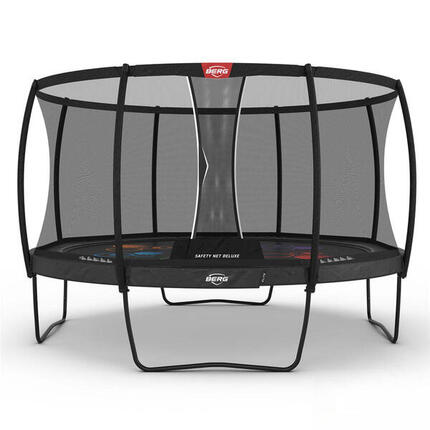 Trampoline Elite Regular 430 + Filet Séc. Deluxe Gris Levels