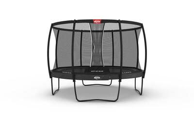 Trampolin BERG Elite + Sicherheitsnetz Regular Rund Anthrazitgrau 380