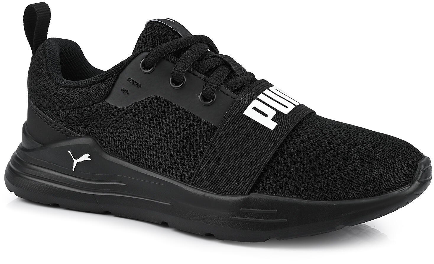 Dziecięce buty sportowe sneakersy lekkie czarne PUMA WIRED RUN PS