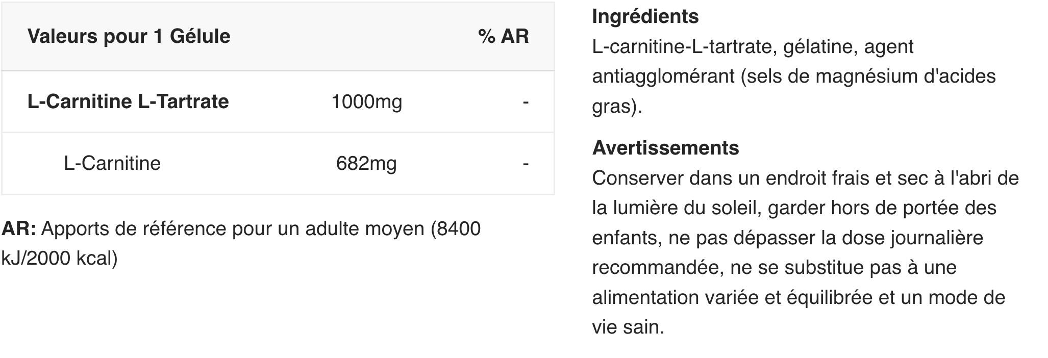 L-Carnitine - My Carnitine - 120 Gélules 2/2