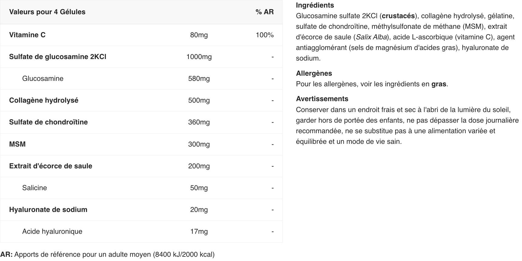Complexe articulaire - My Joint Max - 120 Gélules 2/2
