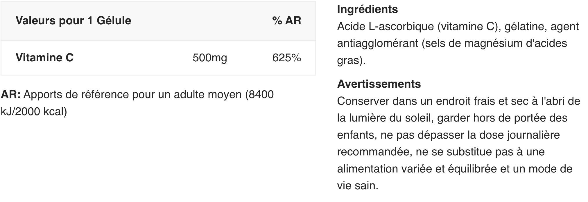Vitamine C - My Vitamin C - 120 Gélules 2/2