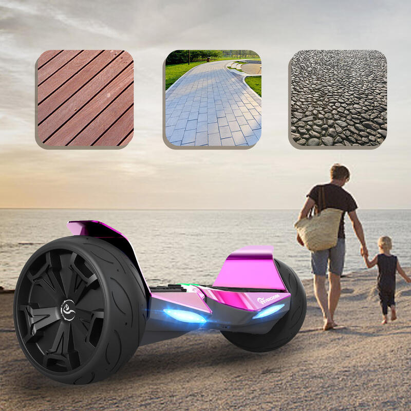 Hoverboard Gyropode 8.5 Lumière LED Bluetooth avec APP EV5 Rose