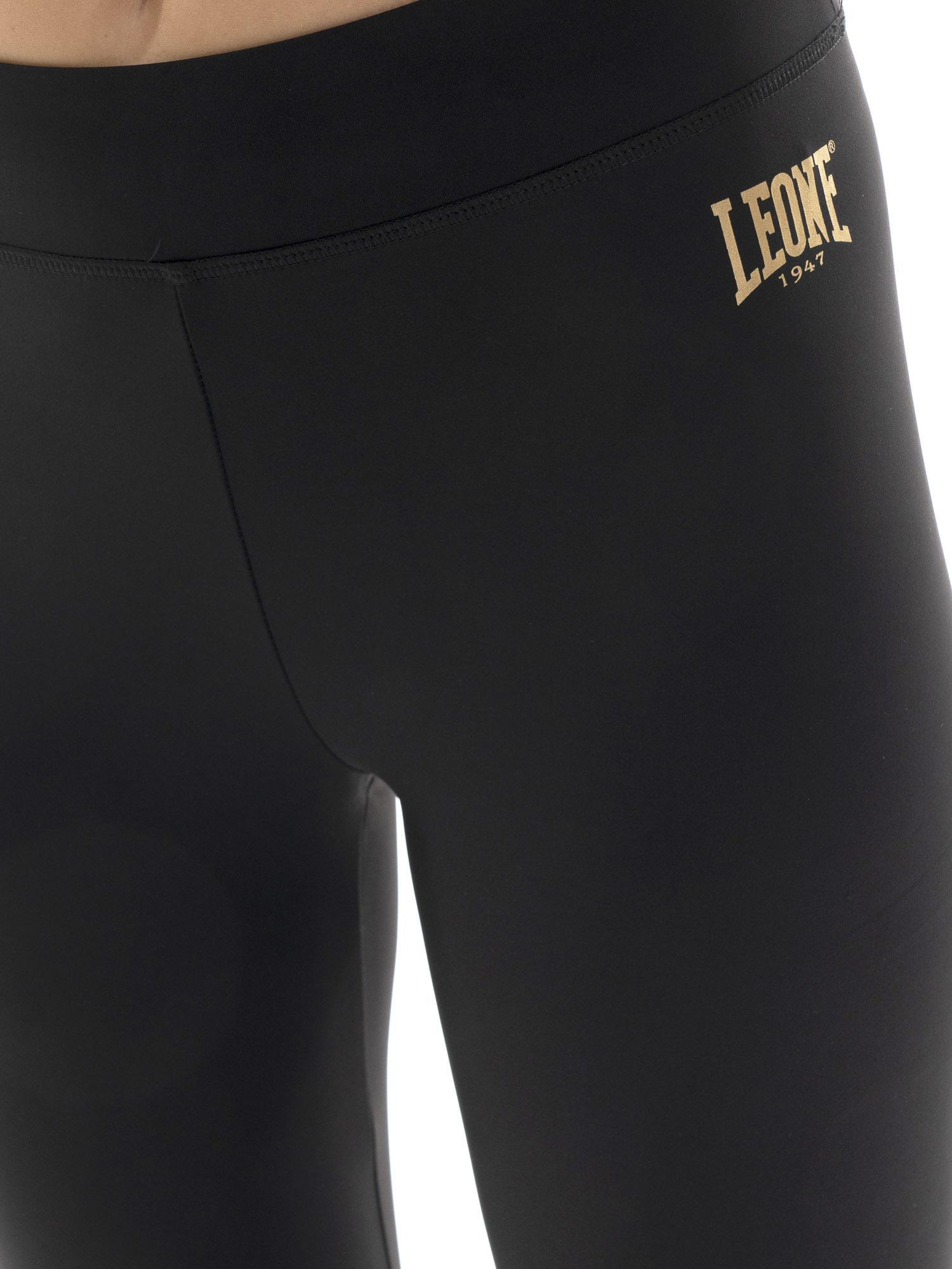 Leggings Damen Leone 1947 Apparel Gold Nylon Logo Nieten 3/5