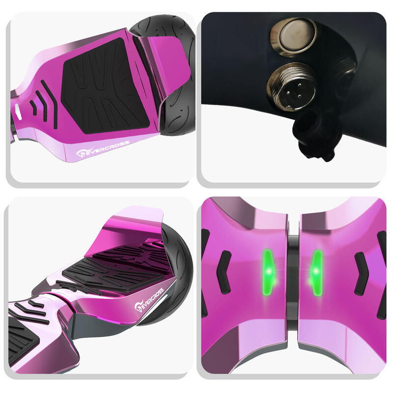 Hoverboard Gyropode 8.5 Lumière LED Bluetooth avec APP EV5 Rose