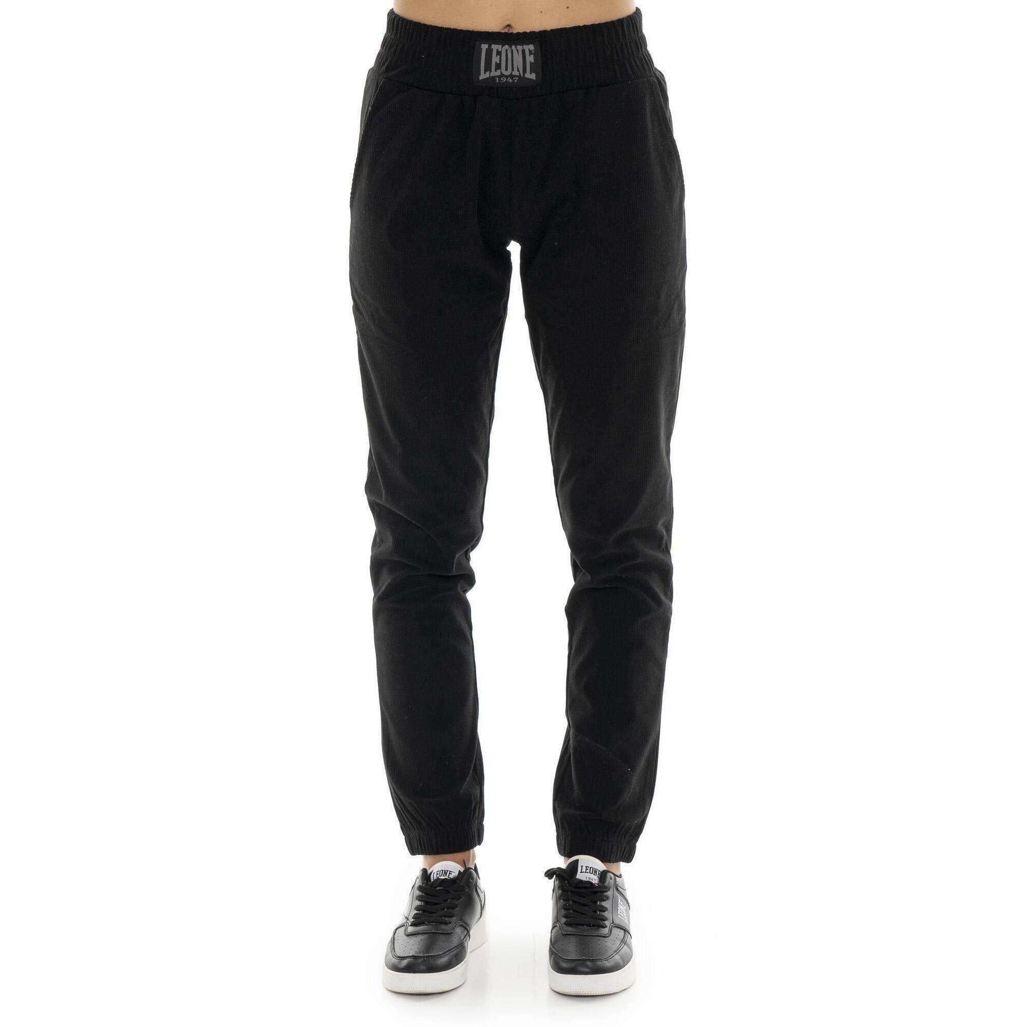 Leone 1947 Apparel - Pantalon Femme Hiver Rayé Velours "pearl" - Pantalons - Noir - Decathlon