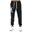 Pantaloni sport de iarnă pentru bărbați, cu manșete și logo mare „Basic”