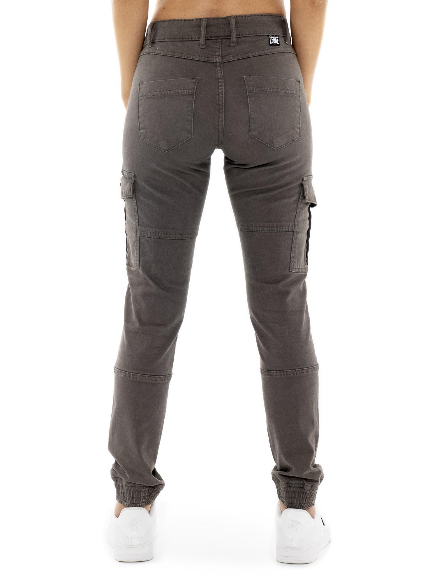Pantalones cargo de sarga de algodón para mujer Leone 1947 Never Without 4/5