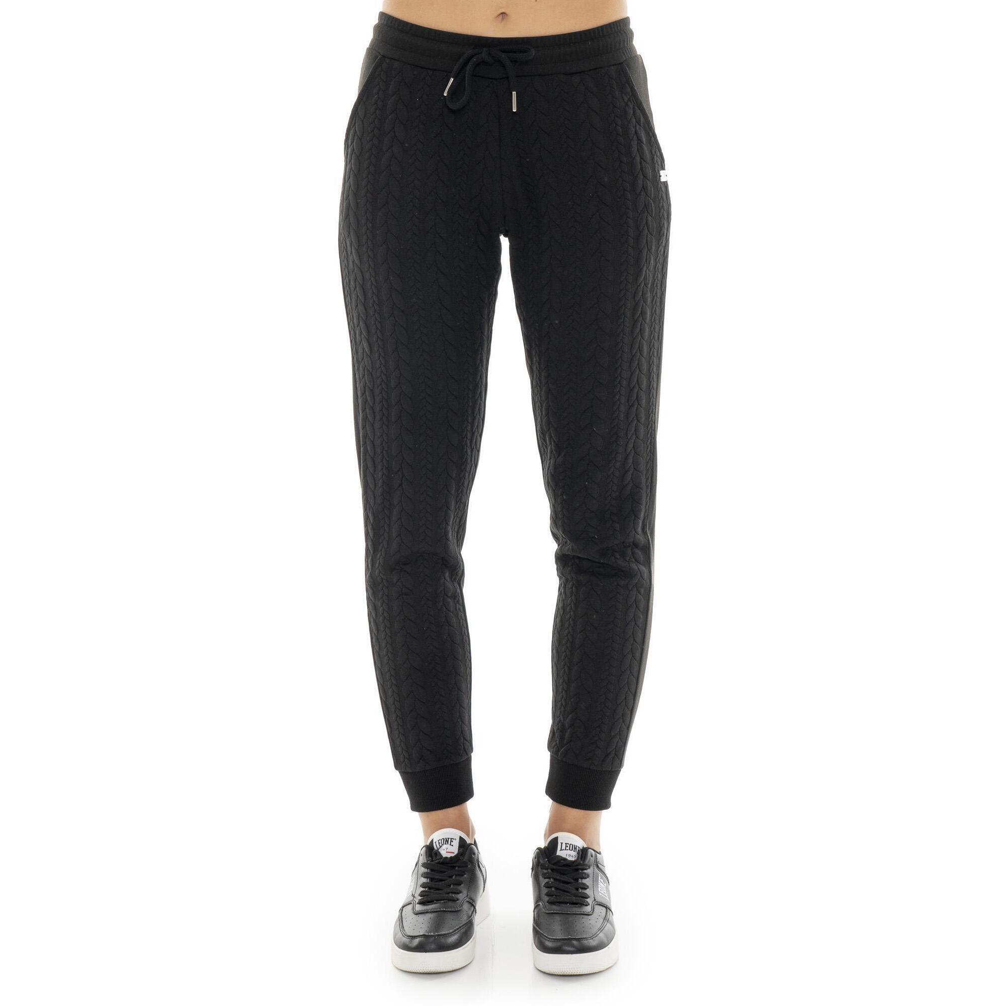 Leone 1947 Apparel - Pantalon Femme Hiver Tressé Devant "relaxed" - Pantalons - Noir - S - Decathlon