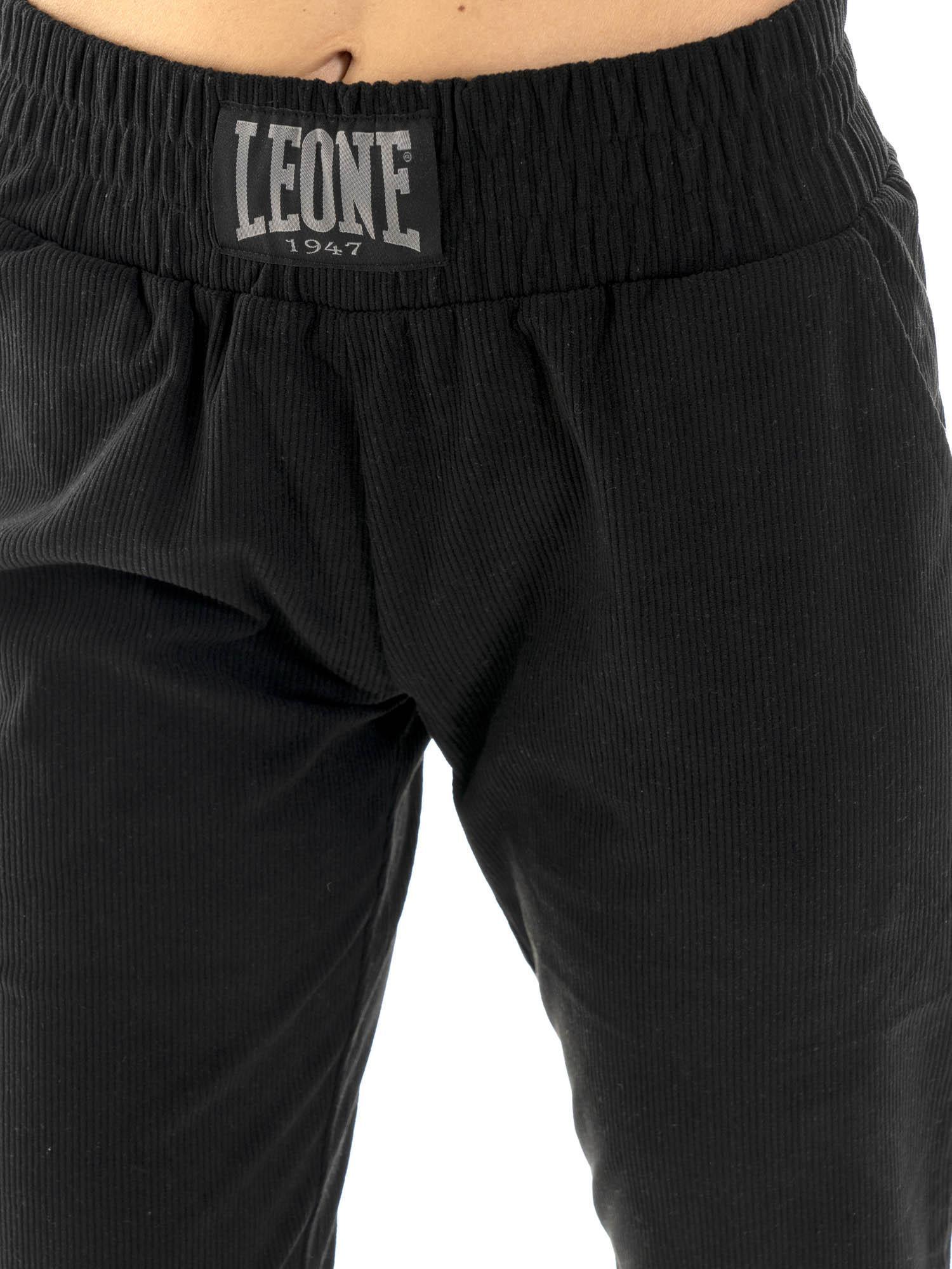 Calças de veludo femininas Leone 1947 Glam Winter com remendo 3/7