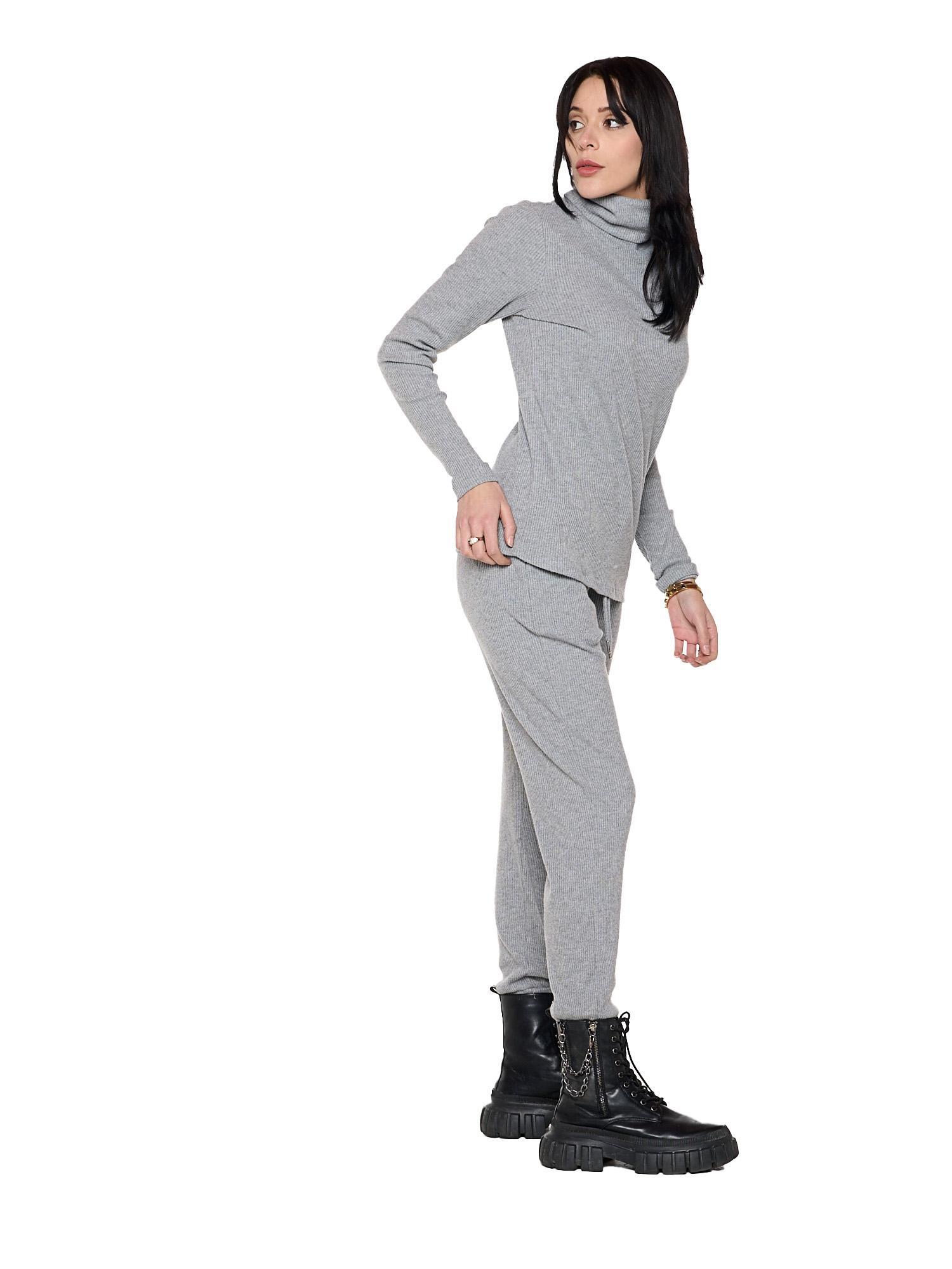 Pantalone da donna in costina sottile invernale "Pearl" 3/8
