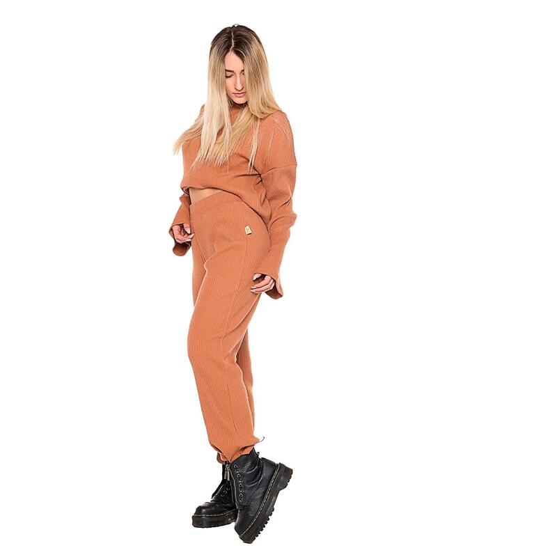 Pantalón palazzo mujer invierno "relaxed" canalé
