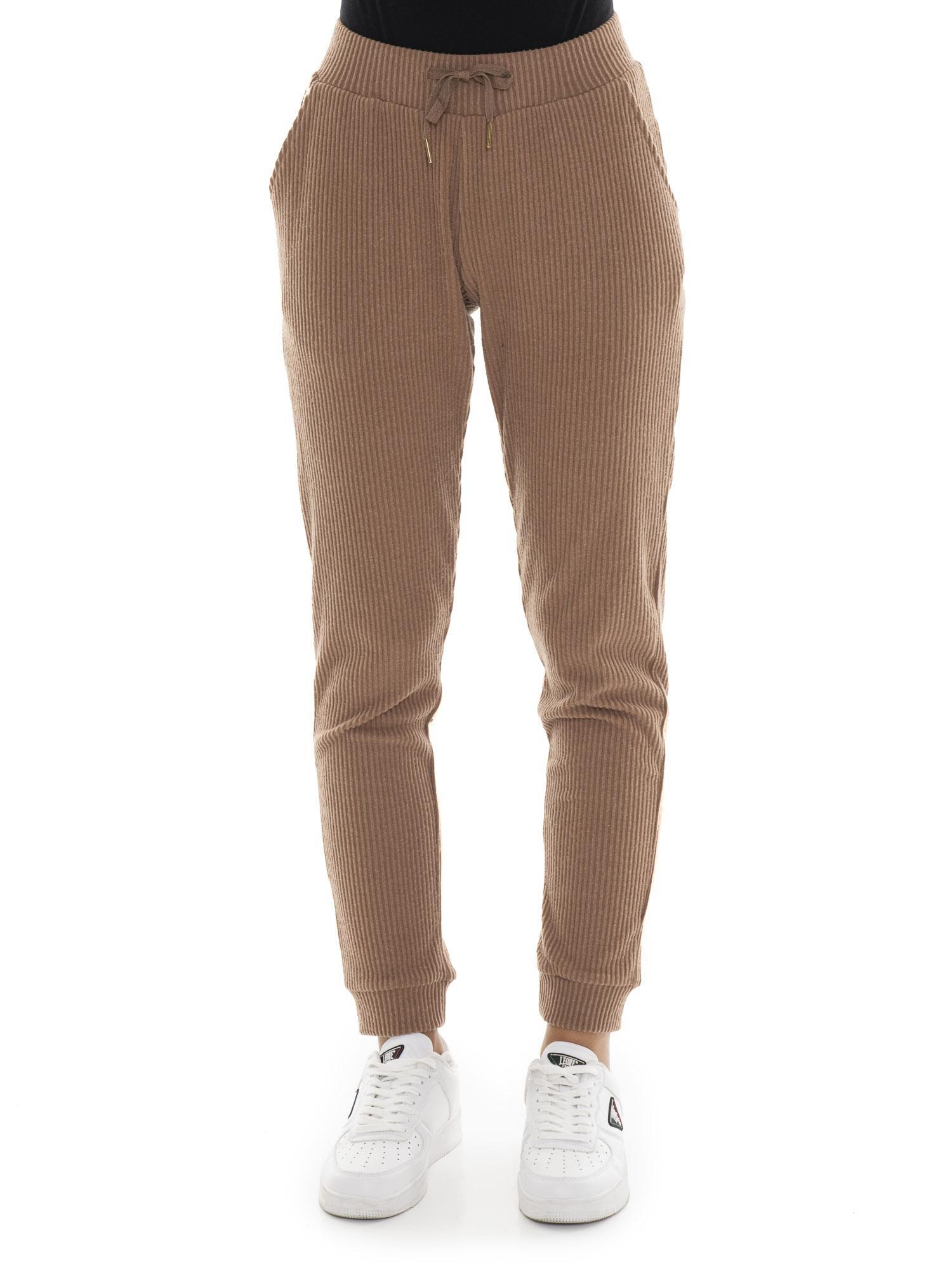 Pantalone da donna invernale in costina con polsini "Relaxed" 6/8