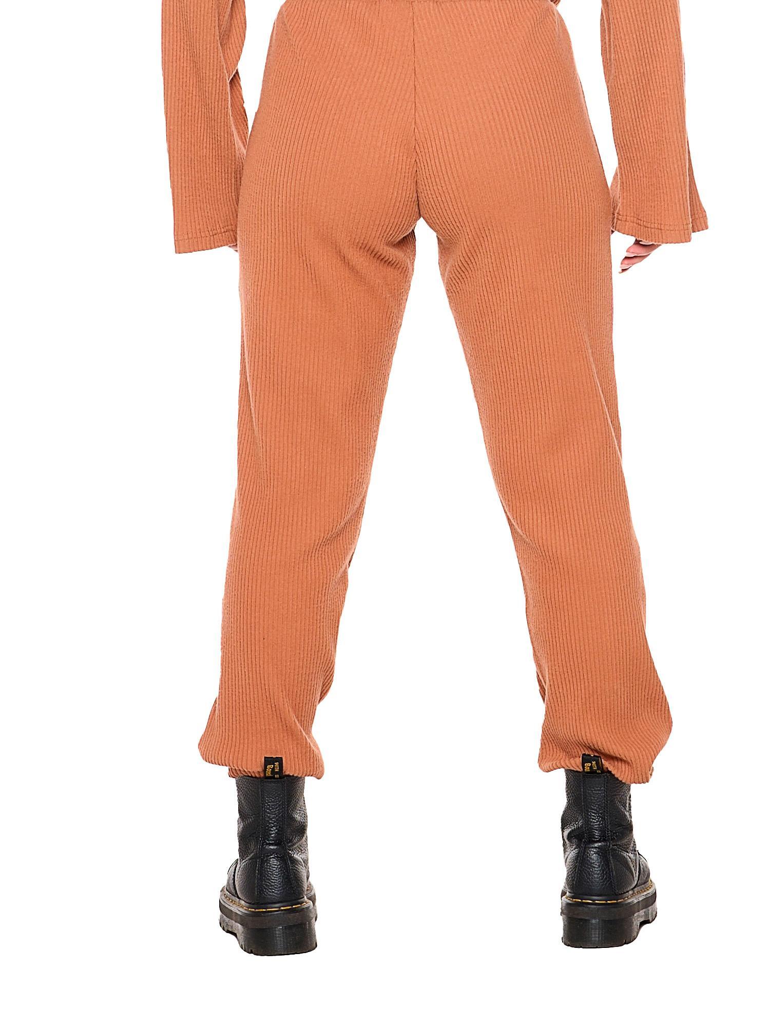Pantalone palazzo da donna invernale in costina "Relaxed" 4/8