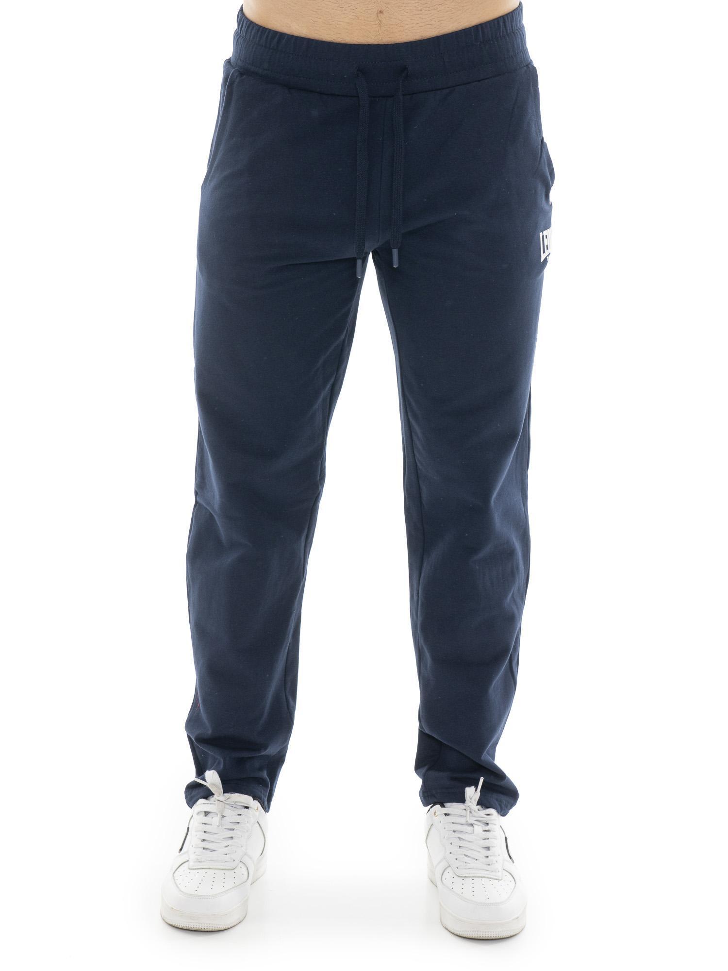 LEONE 1947 APPAREL Pantalón de deporte de invierno para hombre sin puños con pequeño logo "Basic"