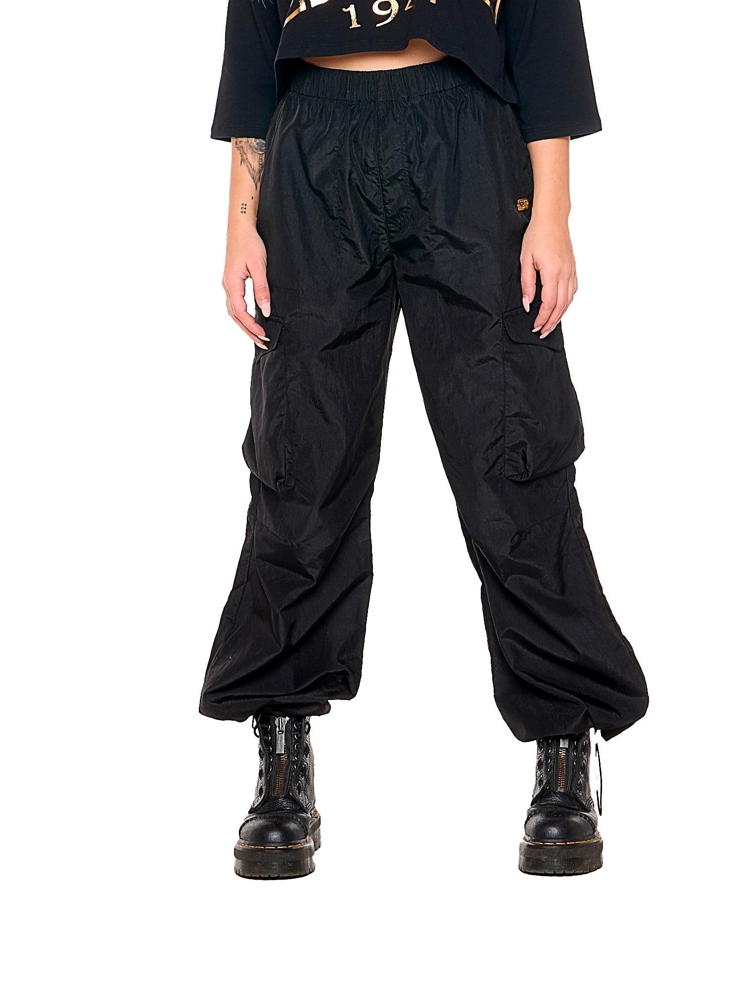 Pantaloni cargo din poplin cu știfturi aurii Leone 1947 pentru femei