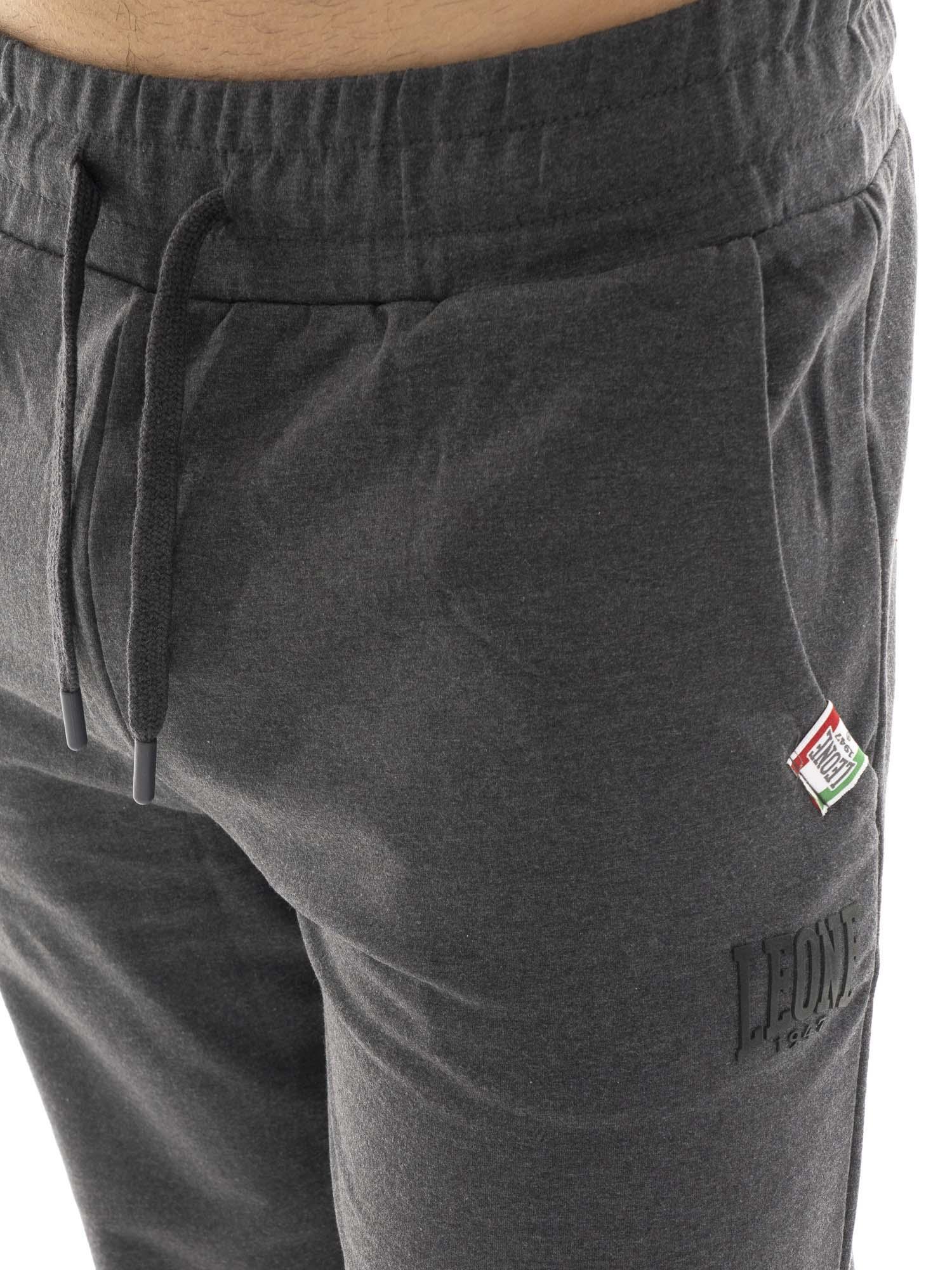Pantalón de deporte de invierno para hombre sin puños con pequeño logo "Basic" 3/7