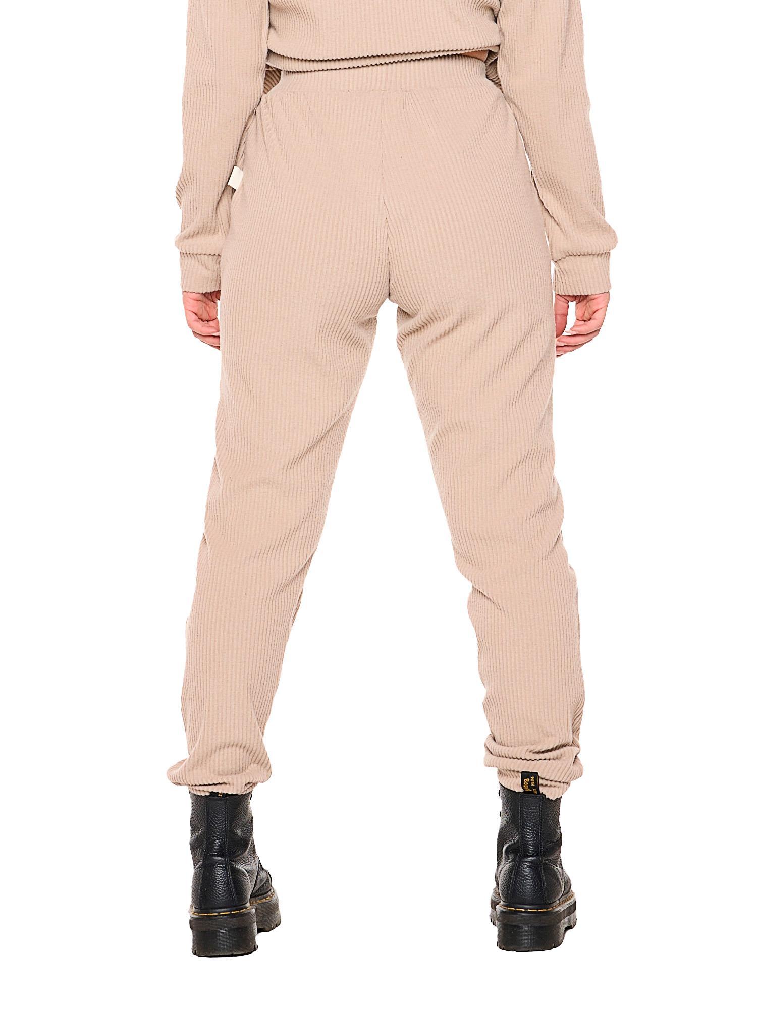 Pantalone da donna invernale in costina con polsini "Relaxed" 4/8