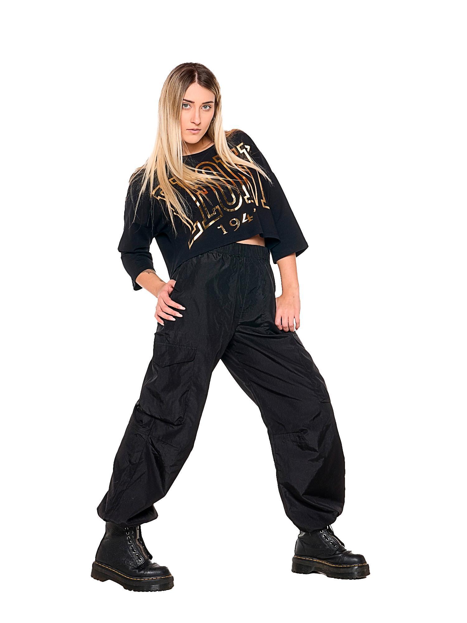 Pantalone cargo da donna in popeline "Authentic Gold" 3/6
