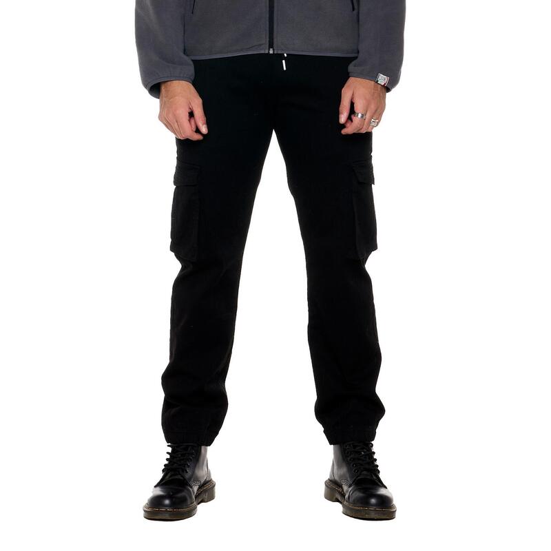 Pantaloni cargo bărbătești Leone 1947 Soft Basic cu buzunare și manșete elastice