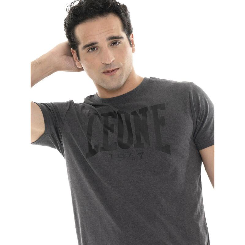 Tricou Leone 1947 Basic cu mânecă scurtă din bumbac elastic și logo mare