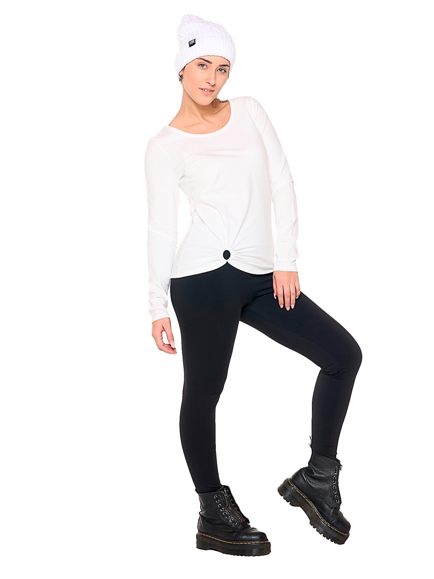 Dames-T-shirt met lange mouwen "Black Ring". 3/8