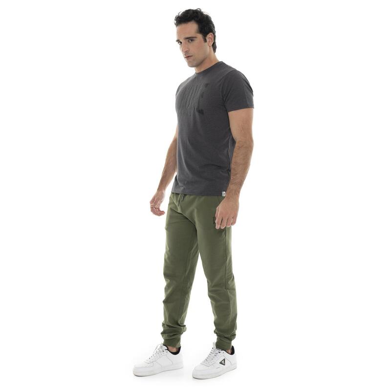 Tricou Leone 1947 Basic cu mânecă scurtă din bumbac elastic și logo mare