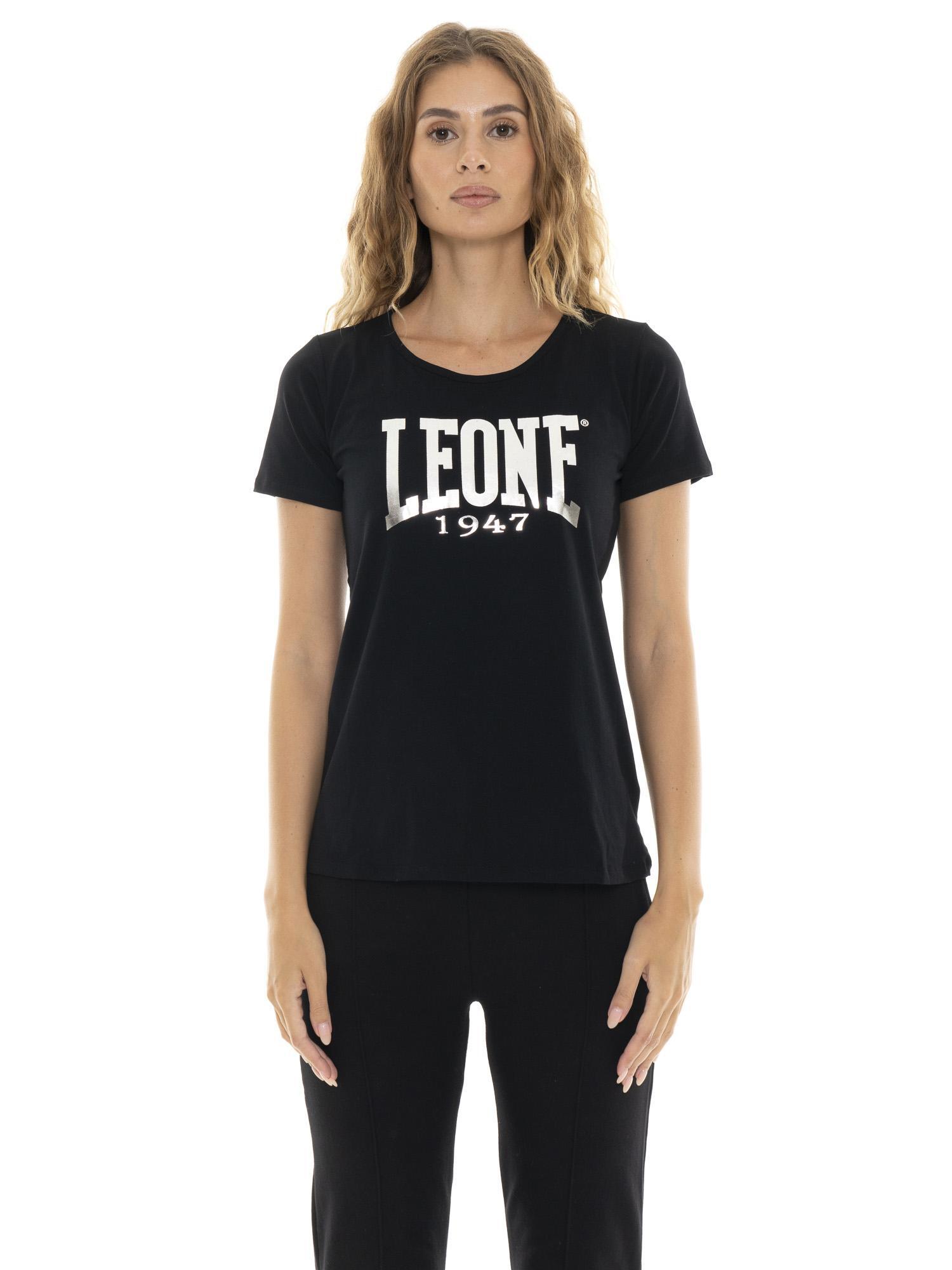 Camiseta de manga corta para mujer con logo grande "Plata" 7/7