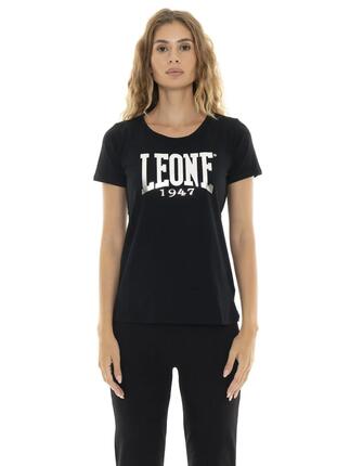 T-shirt femme à manches courtes avec grand logo "Argent
