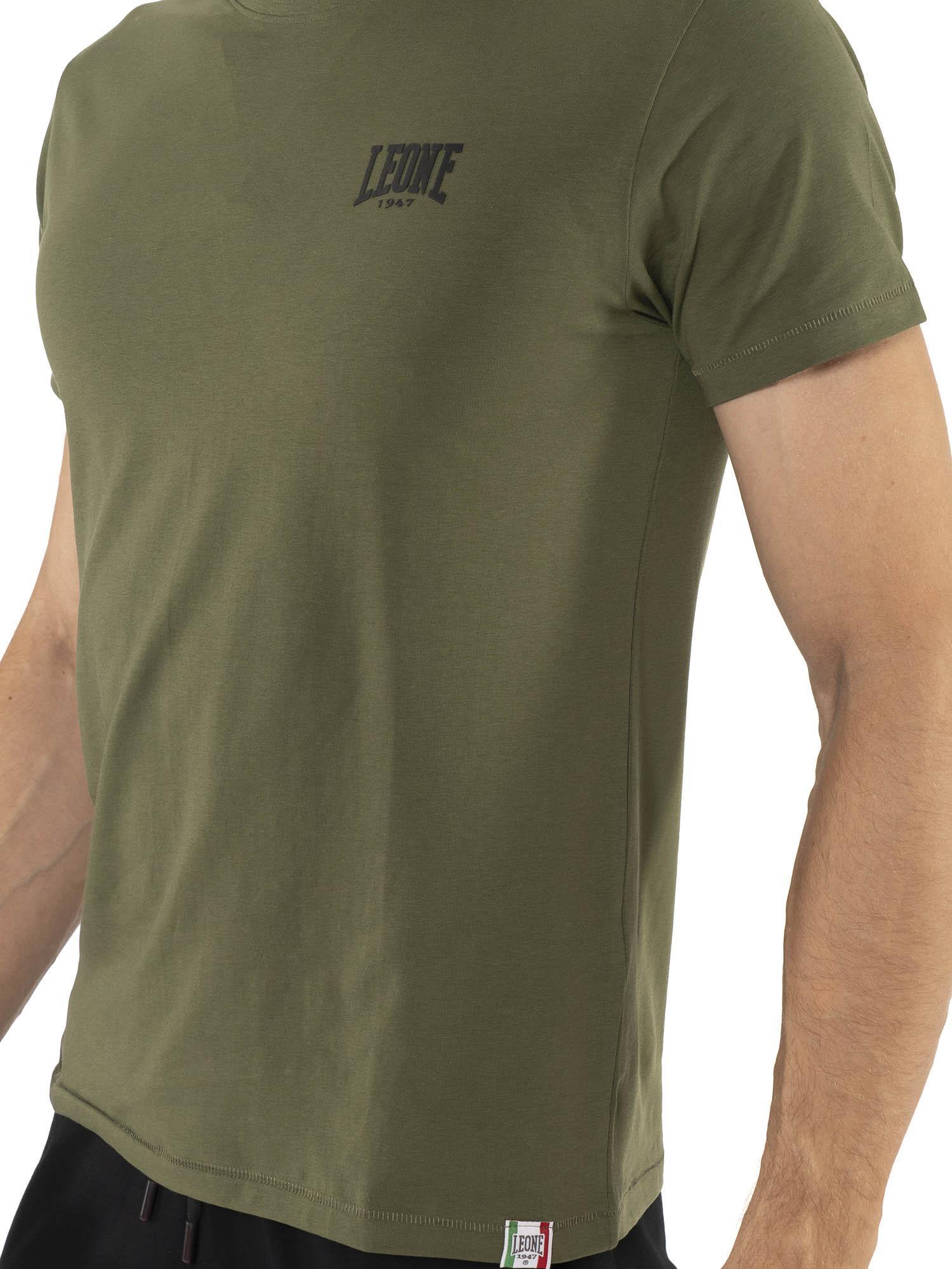 Heren T-shirt met korte mouwen van stretchkatoen met klein "Basic"-logo 3/7