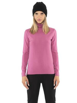 nooit zonder" dames-t-shirt met col en lange mouwen