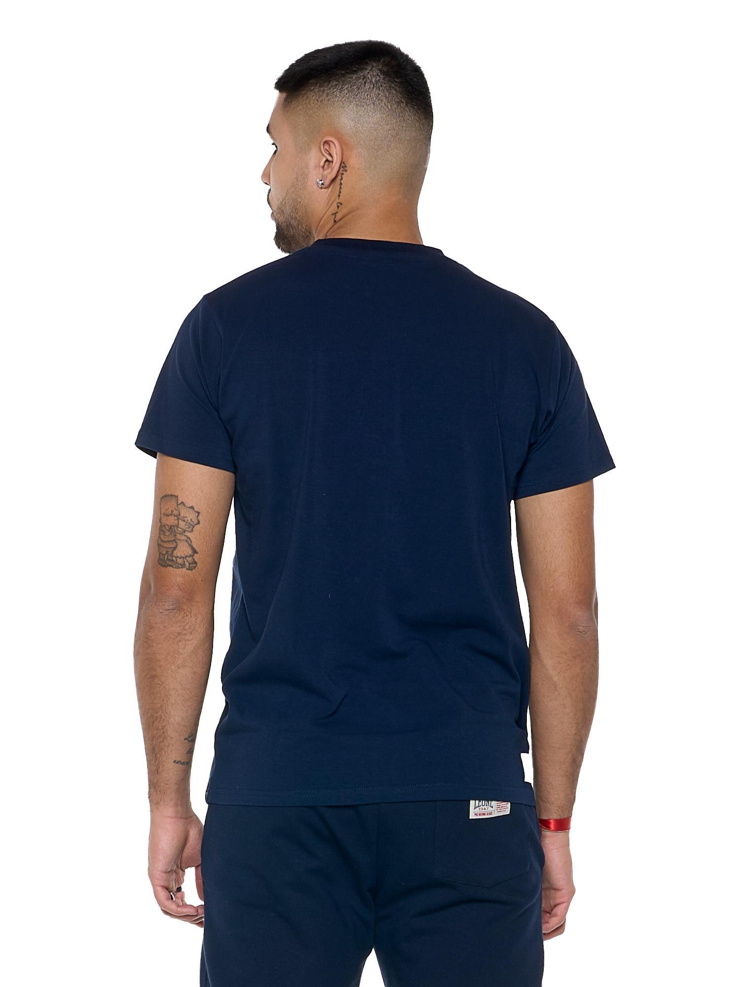 Leone 1947 Basic T-shirt met korte mouwen en stretchkatoen en groot logo 4/5