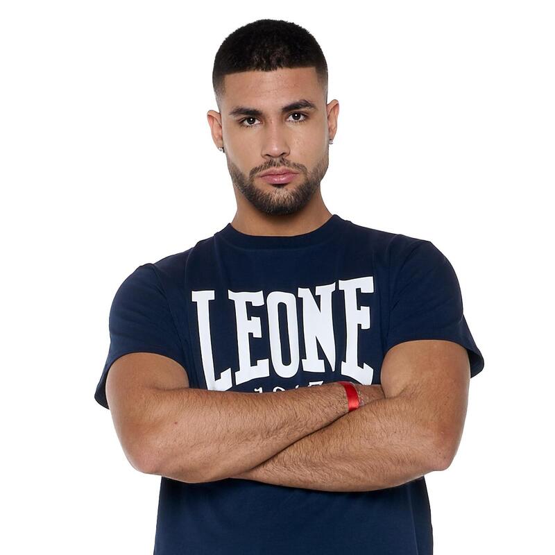 Tricou Leone 1947 Basic cu mânecă scurtă din bumbac elastic și logo mare