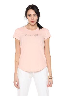 Relaxed dames-t-shirt met korte mouwen