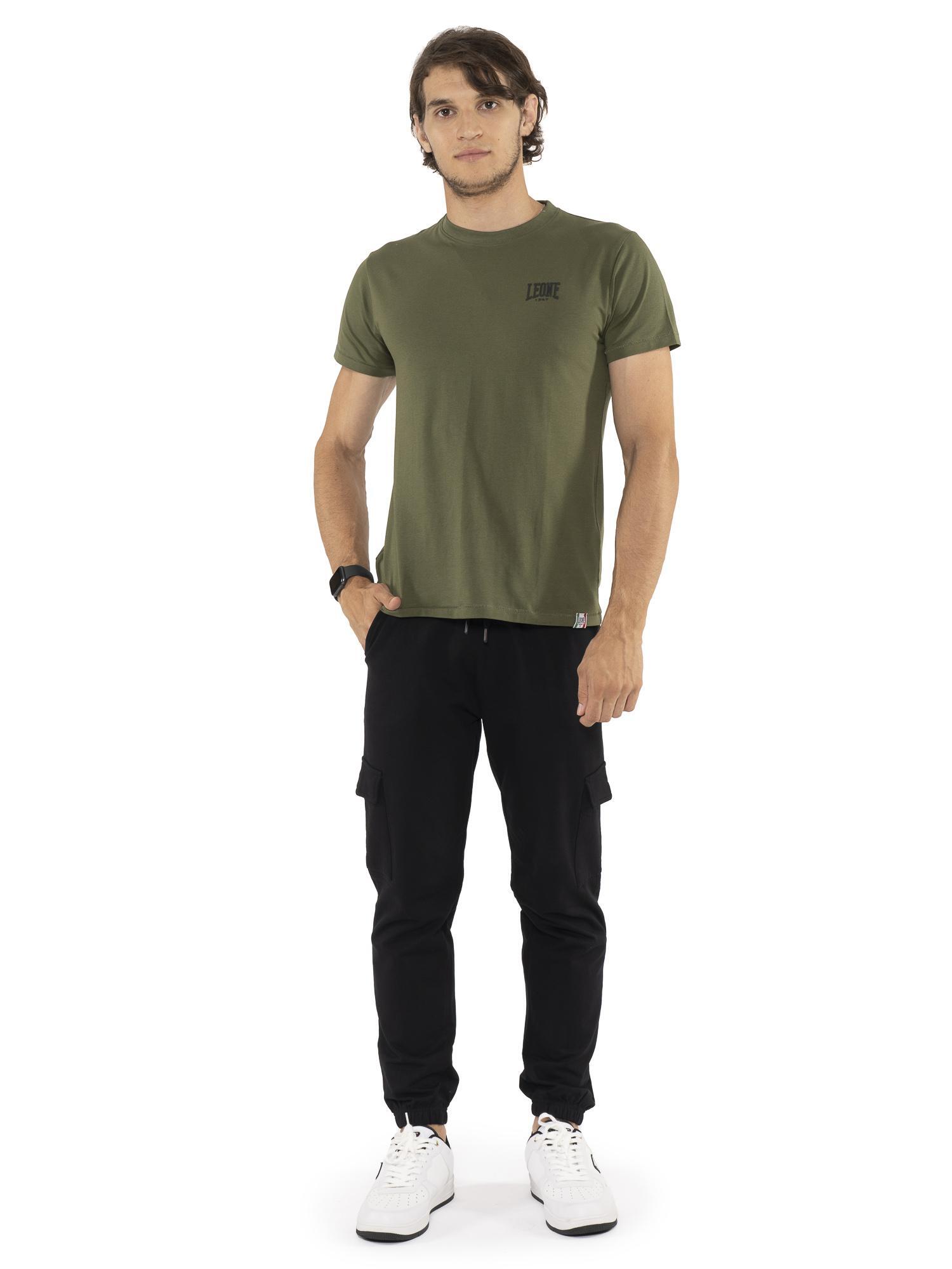 Heren T-shirt met korte mouwen van stretchkatoen met klein "Basic"-logo 2/7