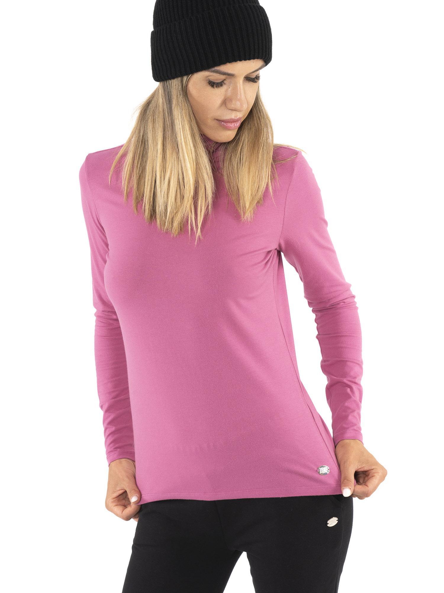Camiseta feminina de manga comprida com gola alta "Never Without" 5/7