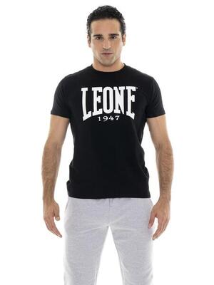 Leone 1947 basic t-shirt met korte mouwen en stretchkatoen en groot logo