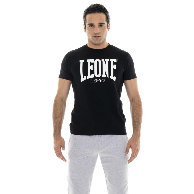 Tricou Leone 1947 Basic cu mânecă scurtă din bumbac elastic și logo mare