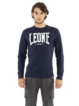 T-shirt en coton stretch à manches longues avec grand logo « Basic » pour hommes