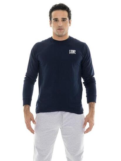 Herren-Langarm-T-Shirt mit kleinem Logo