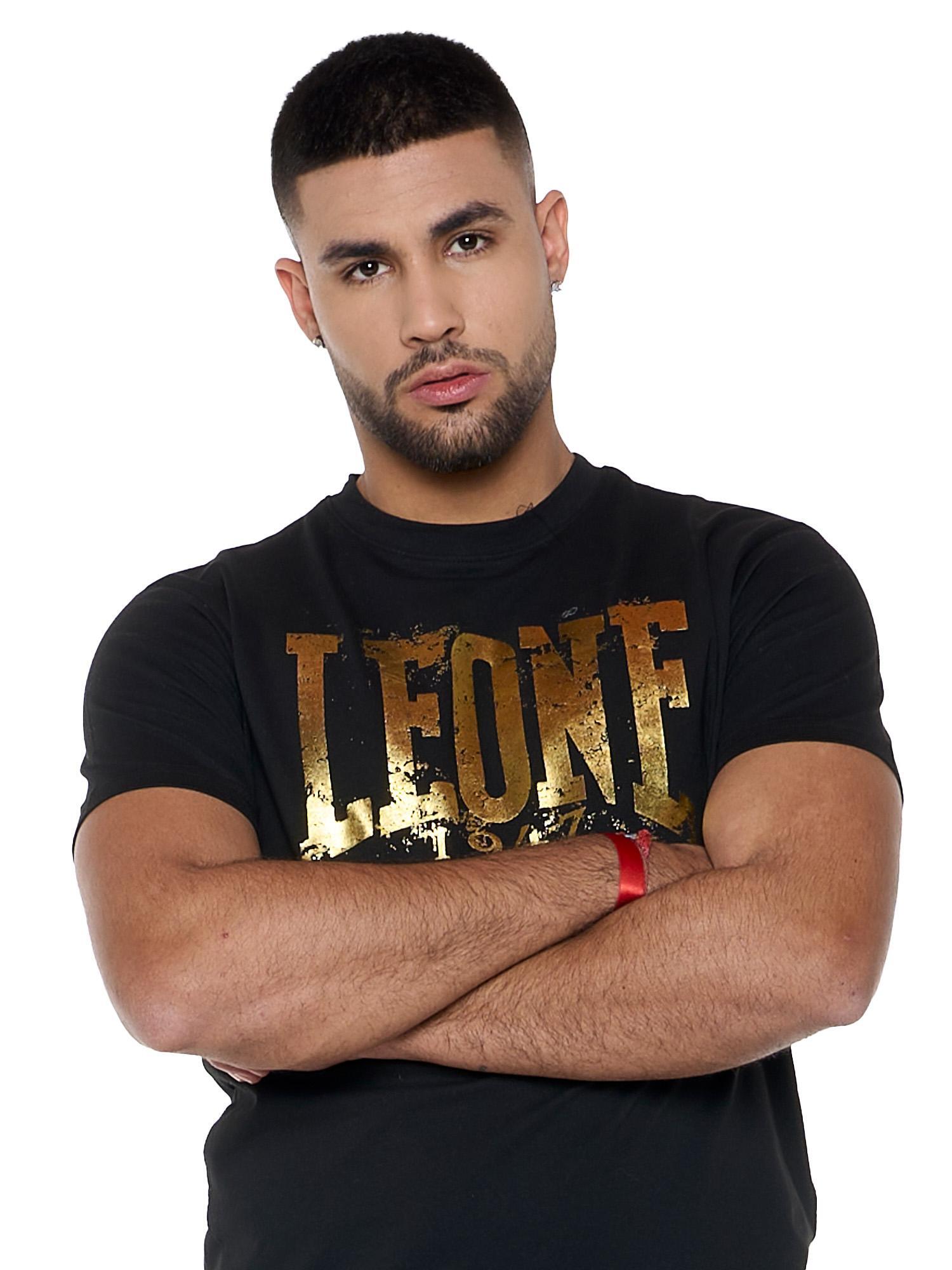 Camiseta de manga corta para hombre "Authentic Gold" con logo dorado 5/5