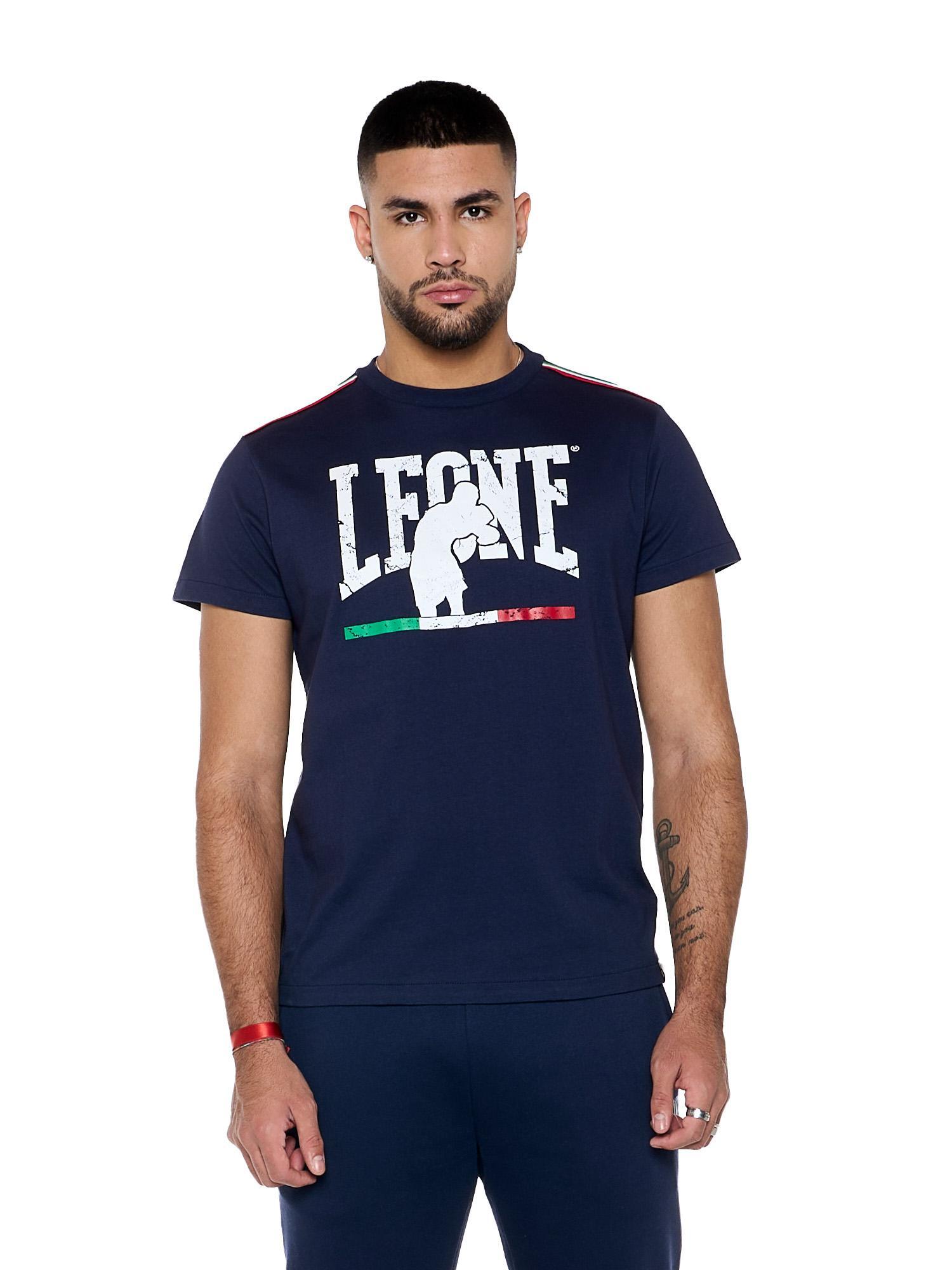 LEONE 1947 APPAREL Iconisch vintage heren-T-shirt met boxerlogo en korte mouwen