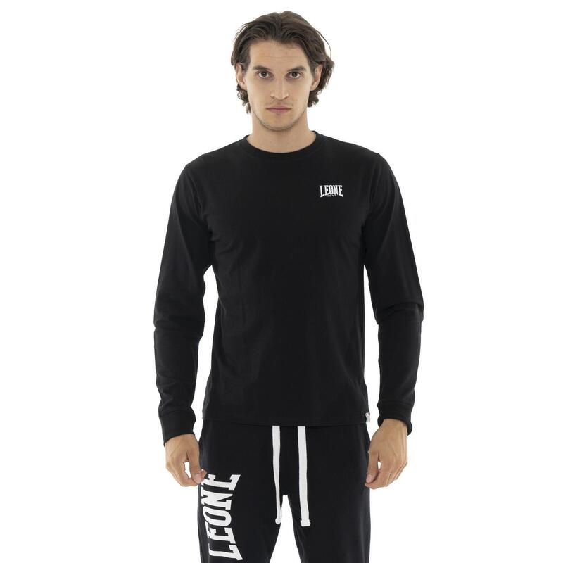 Tricou cu mânecă lungă și logo mic „Basic”